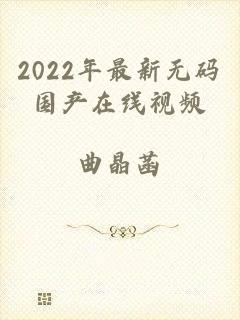 2022年最新无码国产在线视频