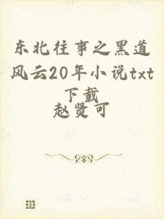 东北往事之黑道风云20年小说txt下载