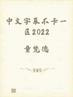 中文字幕不卡一区2022