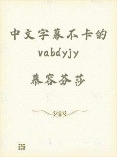 中文字幕不卡的vabdyjy