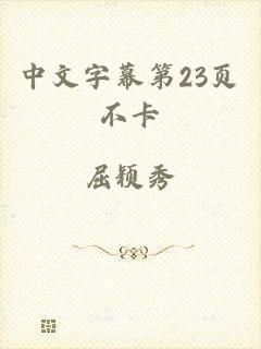 中文字幕第23页不卡