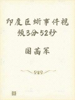 印度巨蜥事件视频3分52秒