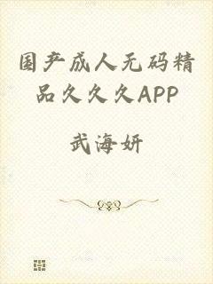 国产成人无码精品久久久APP