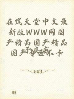 在线天堂中文最新版WWW网国产精品国产精品国产专区不卡