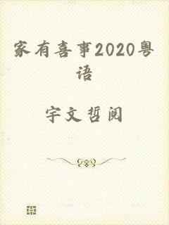 家有喜事2020粤语