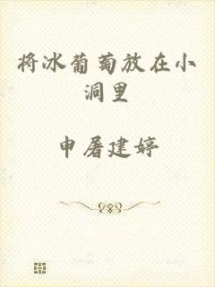 将冰葡萄放在小洞里