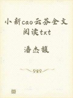 小新cao云芬全文阅读txt