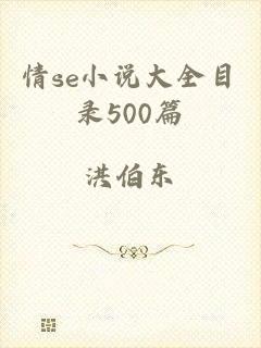 情se小说大全目录500篇