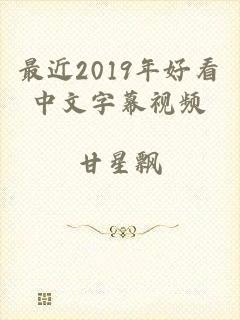 最近2019年好看中文字幕视频