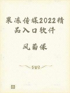 果冻传媒2022精品入口软件