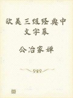 欧美三级经典中文字幕