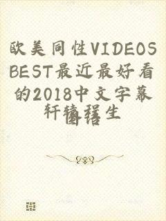 欧美同性VIDEOSBEST最近最好看的2018中文字幕国语